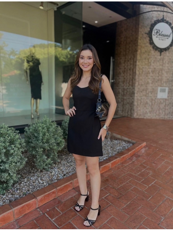 Vestido Ana Beatriz - Vestido Curto em Linho