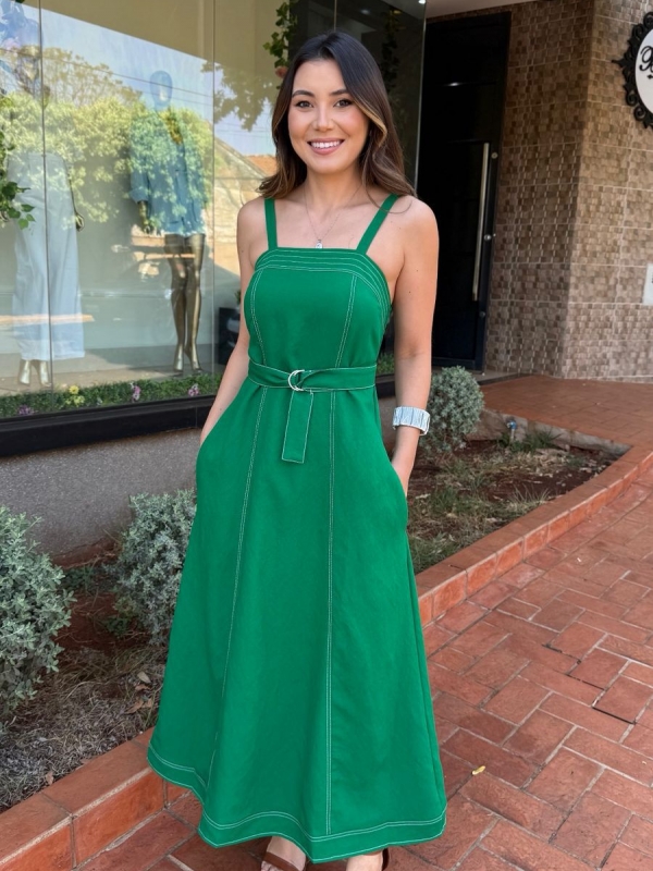 Vestido Denise - Vestido Longo  em Tecido