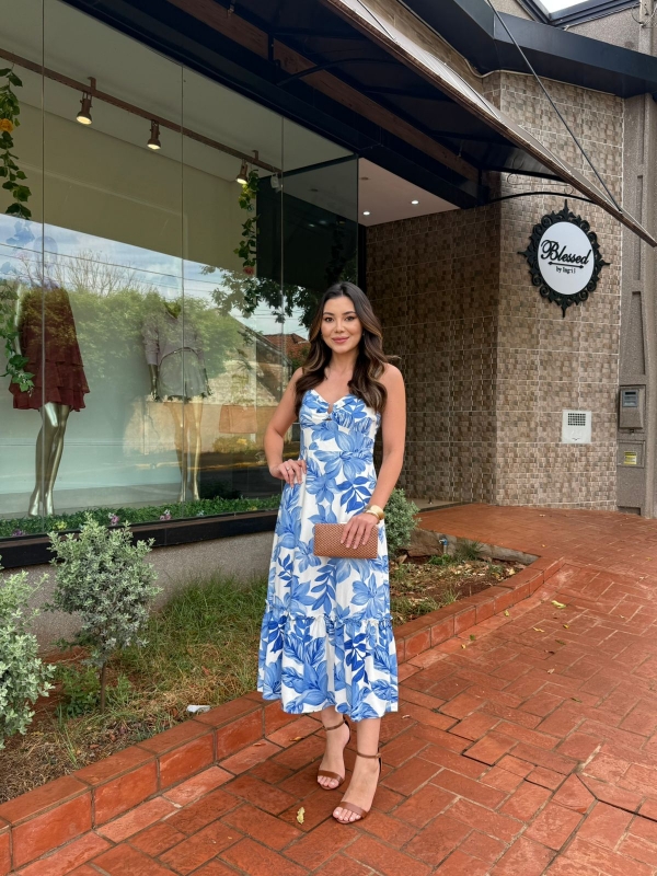 Vestido Helena - Vestido Mídi Estampado