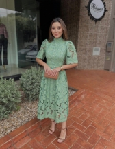 Vestido Wanessa - Vestido Mídi de Renda Gripir