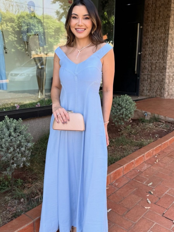 Vestido Laura - Vestido Longo em Tecido