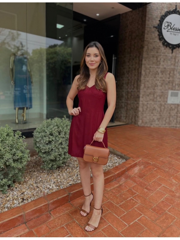 Vestido Ana Beatriz - Vestido Curto em Linho