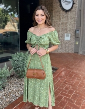 Conjunto Juliana - Conjunto de Saia Midi em Viscolinho Estampado