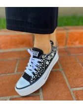 Tênis All Star Strass Preto - Bordado em Strass