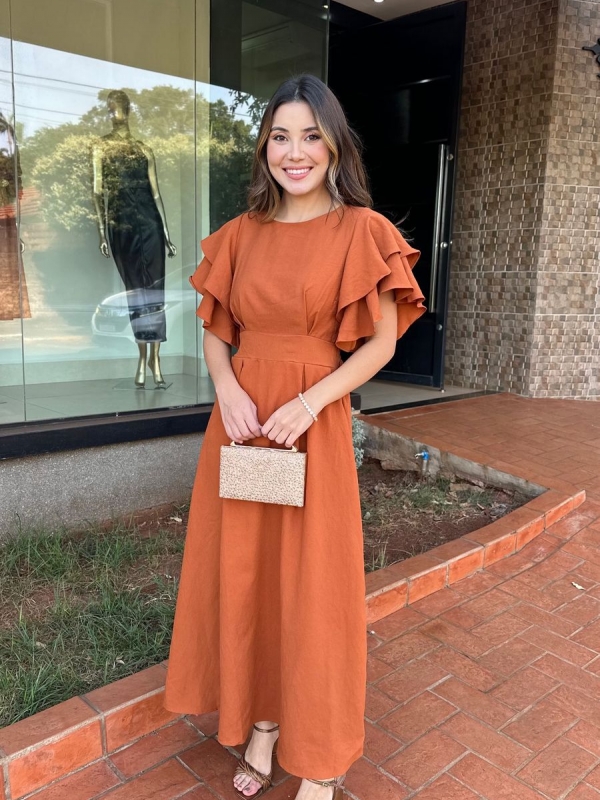 Vestido Cristiane - Vestido Longo em Tecido