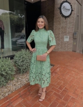 Vestido Wanessa - Vestido Mídi de Renda Gripir