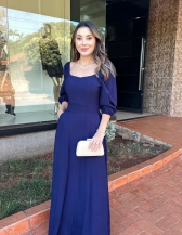 Vestido Beatriz - Vestido Longo em Tecido