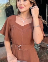 Vestido Eliane - Vestido Longo com Cinto