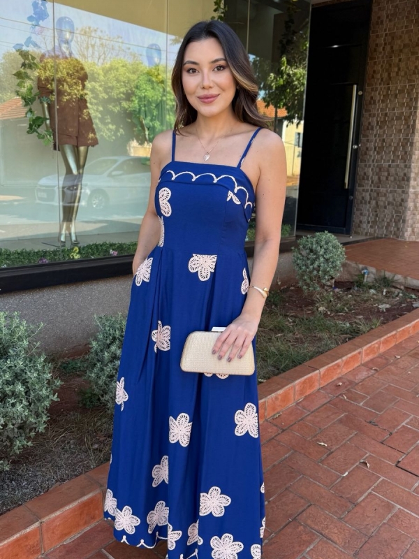 Vestido Veronnica - Vestido Longo em Tecido