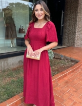 Vestido Danielly - Vestido Midi em Crepe