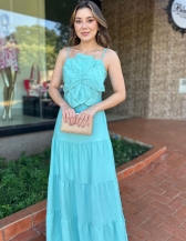 Vestido Beatriz - Vestido Longo em Viscolinho