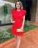 Vestido Ana Carla - Vestido Curto em Renda Gripir Vermelho